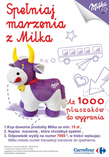 Konkurs "Spełniaj marzenia z Milką" Carrefour