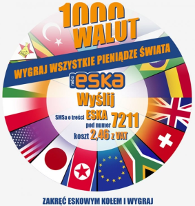 Konkurs: 1000 Walut w Radiu ESKA za jednego eSeMeSka