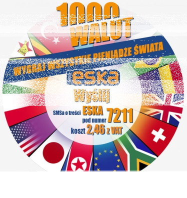 Konkurs: 1000 Walut w Radiu ESKA za jednego eSeMeSka