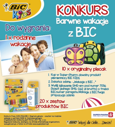 Konkurs "Barwne wakacje z Bic" Super-Pharm