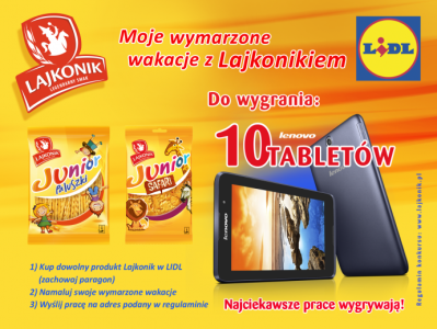 Konkurs "Moje wymarzone wakacje z Lajkonikiem"