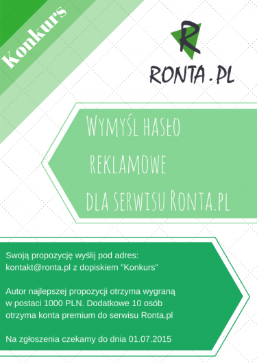 Wymyśl hasło reklamowe dla serwisu Ronta.pl