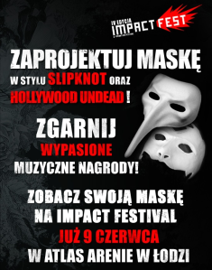 Konkurs: zaprojektuj maskę w stylu Slipknot i Hollywood Undead. Zgarnij muzyczne nagrody