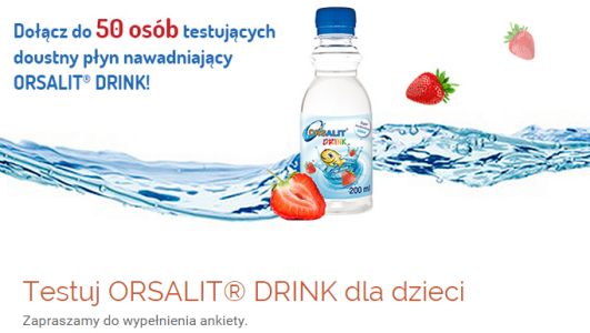 Konkurs :Testuj ORSALIT® DRINK dla dzieci