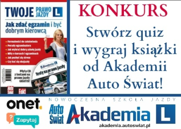 Stwórz quiz i wygraj książkę od Akademii Auto Świat!