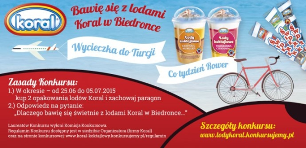 Konkurs "Bawię się z lodami Koral w Biedronce"