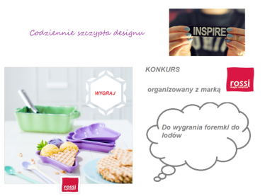 Konkurs organizowany razem ze sklepem Rossi – wygraj designerskie foremki do lodów