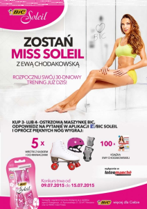 Konkurs "Zostań Miss Soleil z Ewą Chodakowską" Intermarche