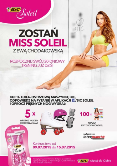 Konkurs "Zostań Miss Soleil z Ewą Chodakowską" Intermarche