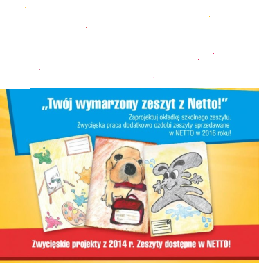 Konkurs plastyczny dla dzieci "Twój wymarzony zeszyt z Netto"
