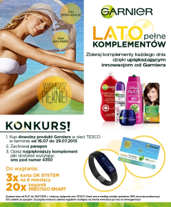 Konkurs "Lato pełne komplementów z Garnierem" Tesco