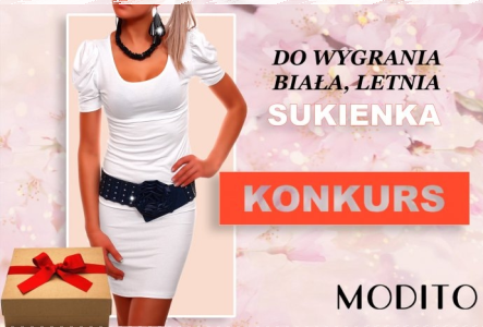 Konkurs z białą, modną SUKIENKĄ