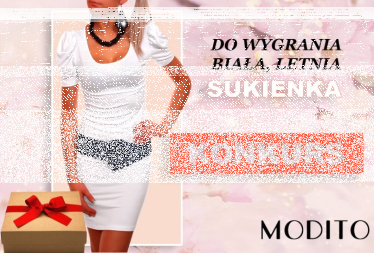 Konkurs z białą, modną SUKIENKĄ