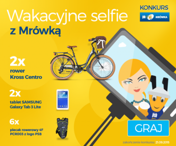 Konkurs fotograficzny "Wakacyjne selfie z Mrówką"