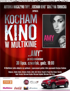 Konkurs: wygraj bilety na Kocham Kino: 'Amy' Lublin, Poznań, Warszawa do godz. 10:00