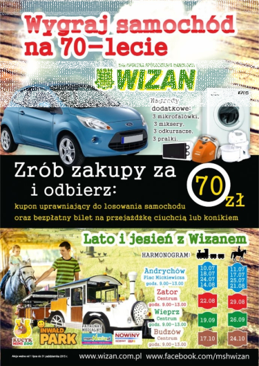 Konkurs: wygraj samochód na 70-lecie Wizan