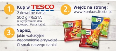 Konkurs "Posmakuj świata! Frosta" Tesco