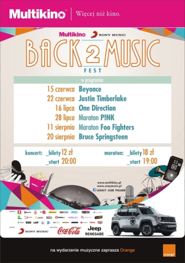 Konkurs "Bruce Springsteen -  Back2Music Fest w Multikinie"