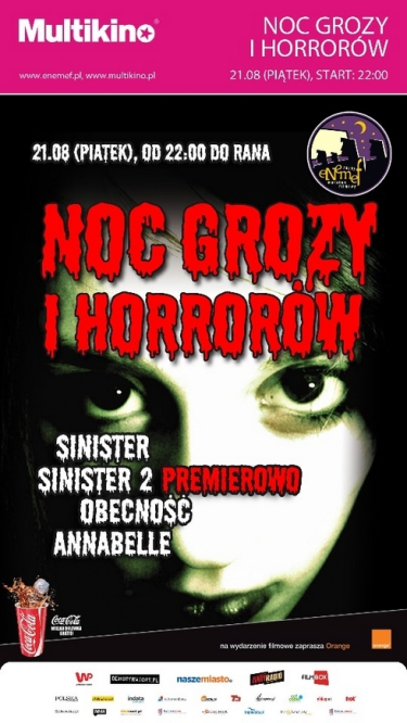 Konkurs: ENEMEF: Noc Grozy i Horrorów z premierą "Sinister 2"