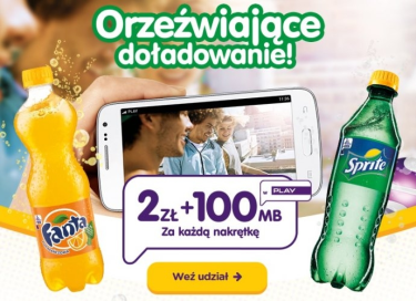 Konkurs "Orzeźwiające doładowanie" PLAY SPRITE FANTA