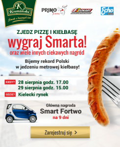 Konkurs "Zjedz pizzę i kiełbasę, wygraj Smarta" Kielce