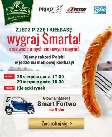 Konkurs "Zjedz pizzę i kiełbasę, wygraj Smarta" Kielce