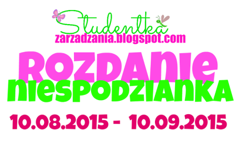 Rozdanie z studentkazarzadzania.blogspot.com
