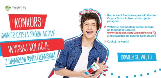 Konkurs "Garnier czysta skóra - Kolacja z Dawidem"