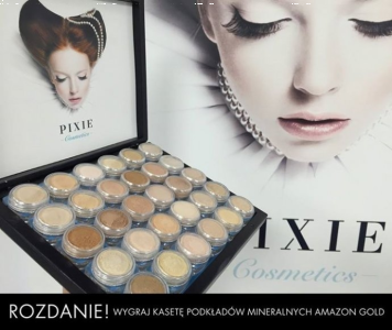 Wygraj kasetę podkładów mineralnych Amazon Gold firmy Pixie Cosmetics