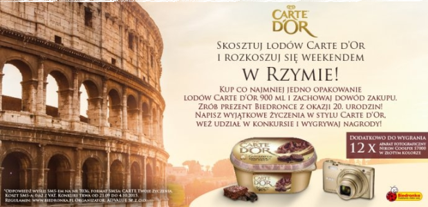 Konkurs "Życzenia w stylu Carte d’Or" Biedronka