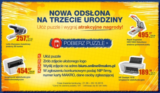 Urodzinowy konkurs MAKRO ONLINE Sklep dla biura