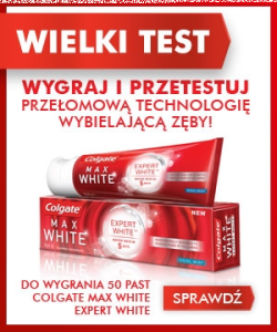 Wygraj i przetestuj pastę Colgate Max White Expert White!