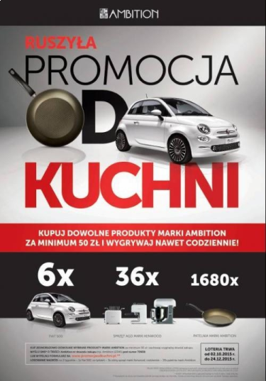 Loteria Ambition "Promocja od kuchni"