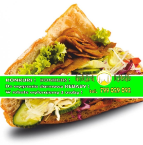 Konkurs "Pyszny kebab" Suwałki, do godz. 12:00