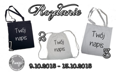 Wygraj torbę z własnym napisem!