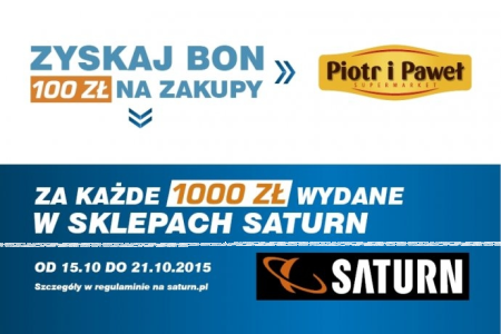 Zyskaj bon 100 zł na zakupy w supermarkecie Piotr i Paweł