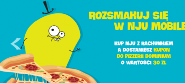 Konkurs "Rozsmakuj się w nju mobile i zgarnij zniżkę w pizzeriach Dominium"