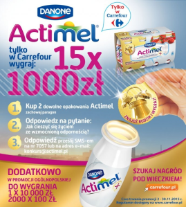 Konkurs "ACTIMEL - wygrywa Twoja odporność" Carrefour
