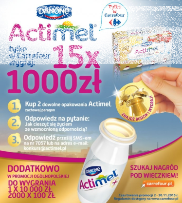 Konkurs "ACTIMEL - wygrywa Twoja odporność" Carrefour
