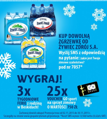 Konkurs "Zimowe szaleństwo z Żywiec Zdrój"