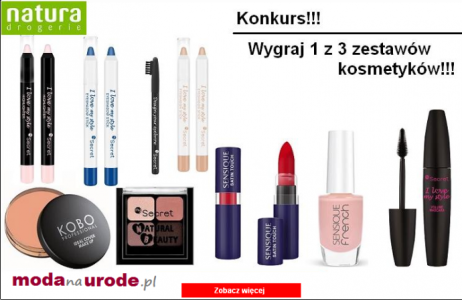 Wygraj 1 z 3 zestawów kosmetyków do makijażu