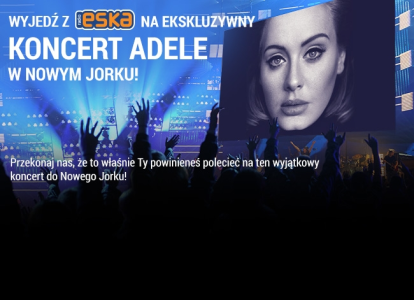 Wygraj zaproszenie na koncert Adele w Nowym Jorku