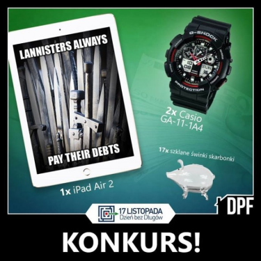 Konkurs "Dzień bez Długów - stwórz motywator/mema"