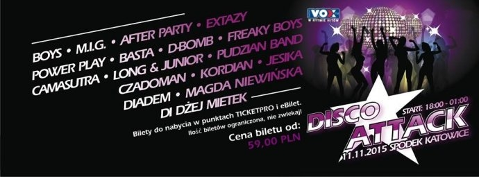 Konkurs "Disco Attack " Katowice do godz. 20:00