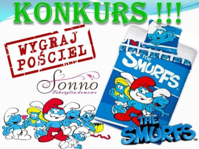 Konkurs: wygraj komplet Pościeli SMERFY