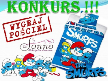Konkurs: wygraj komplet Pościeli SMERFY