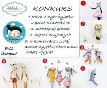 Konkurs z Szyte Żyjątka i Kinderki.eu