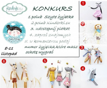 Konkurs z Szyte Żyjątka i Kinderki.eu