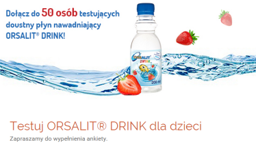 Testuj ORSALIT ® DRINK dla dzieci!