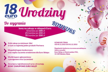 Konkurs "18 lat z Euro Sklep"